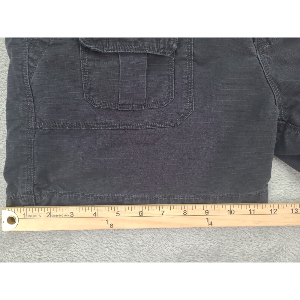 Vtg Polo Jeans Ralph Lauren Womens Sz 8 Black‎ Cargo Rip Stop Utility Pocket - Picture 13 of 14